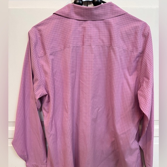 Eddie Bauer Lavender Checkered Button Down Shirt. Size XL - Picture 5 of 5